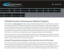 Tablet Screenshot of csswebcreations.com